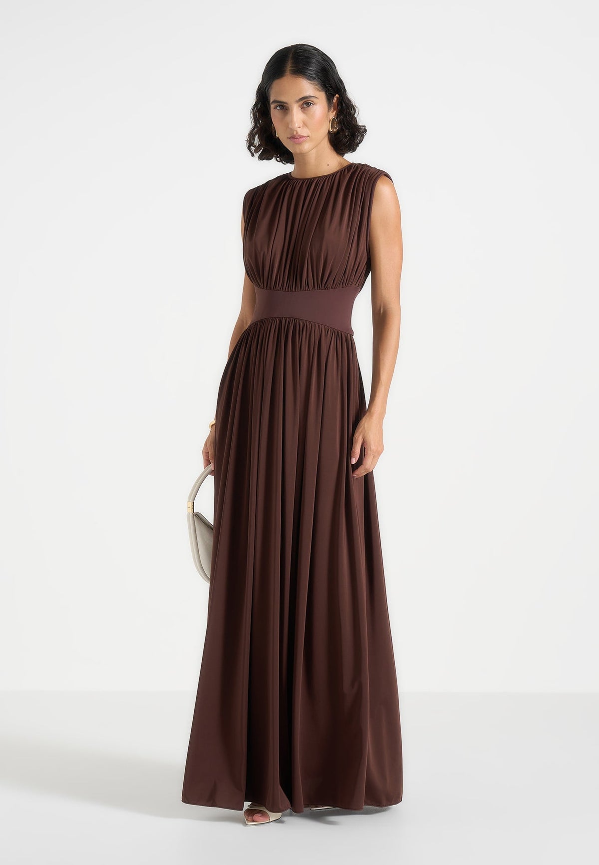 ivana-modest-pleated-cinch-maxi-dress-brown