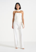 cecile-hardware-halter-top-white