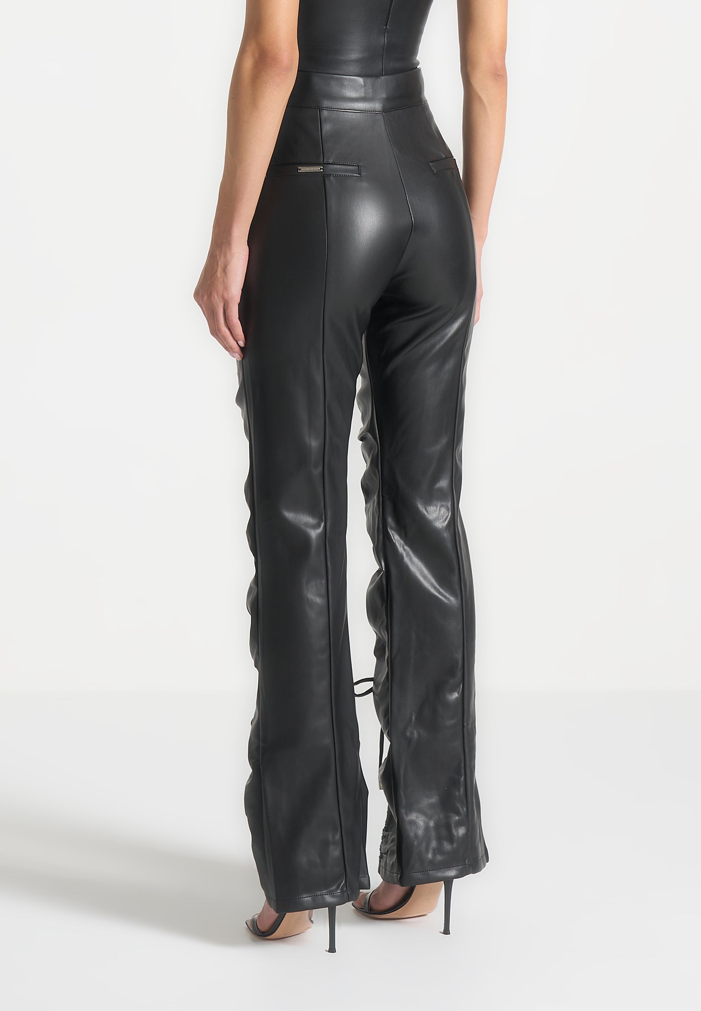 vegan-leather-ruched-trousers-black