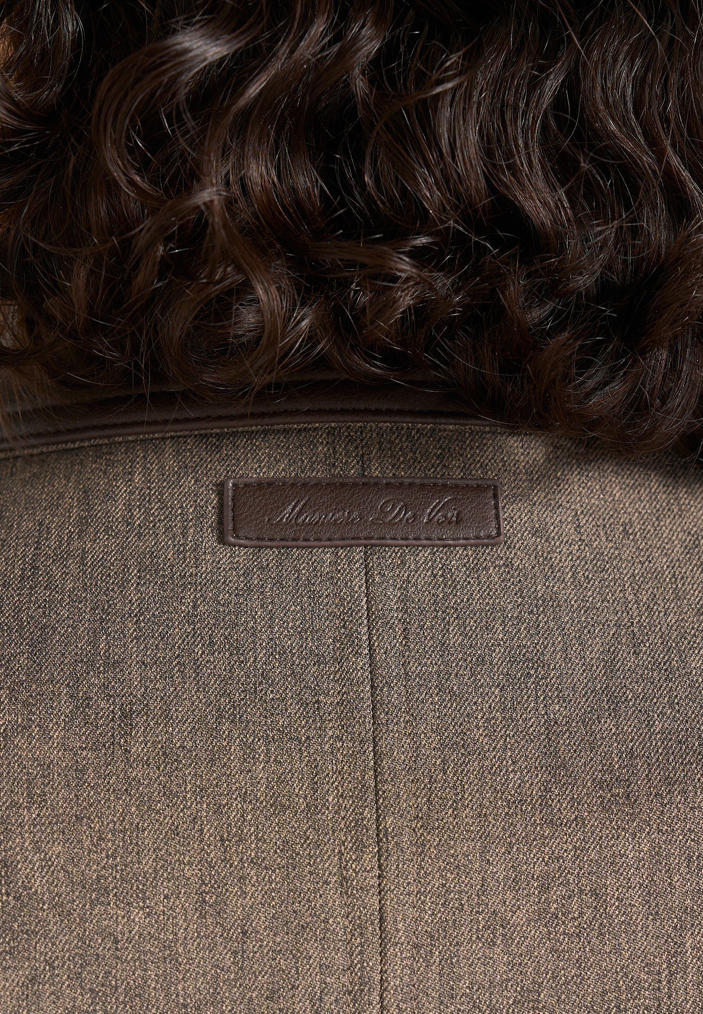 Cameron - Unisex Oversized Textured Tailored Bomber Jacket - Taupe
