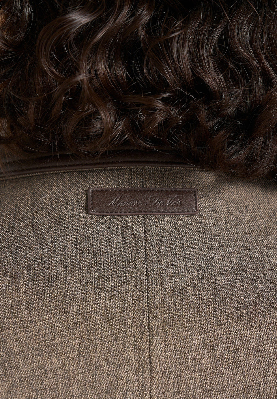 Cameron - Unisex Oversized Textured Tailored Bomber Jacket - Taupe