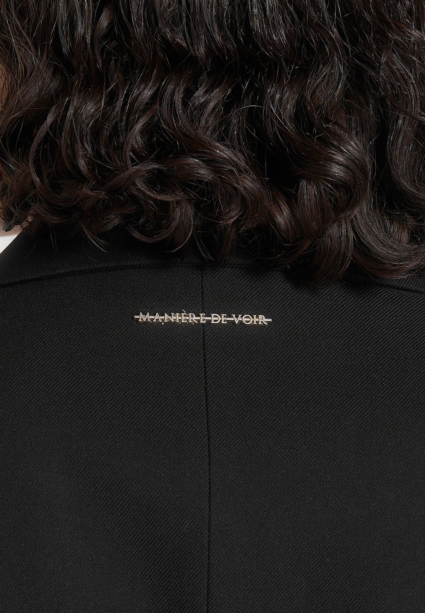 Maia Contrast Satin Blazer - Black