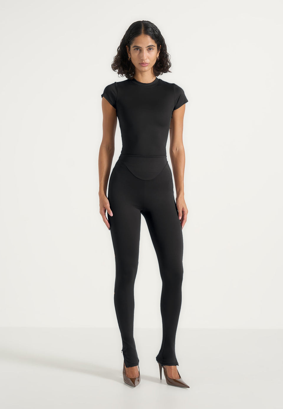 Wren - Cap Sleeve Baby Tee - Black