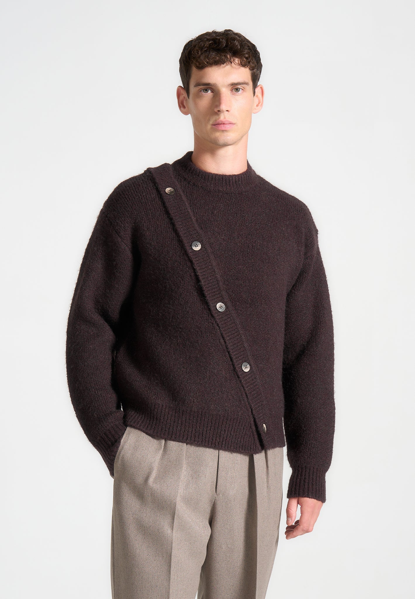 asymmetric-brushed-wool-knit-jumper-brown