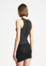 asymmetric-knit-mini-dress-black-marl