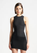 asymmetric-knit-mini-dress-black-marl