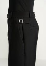 Dorian - Pleated Tailored Trousers - Black