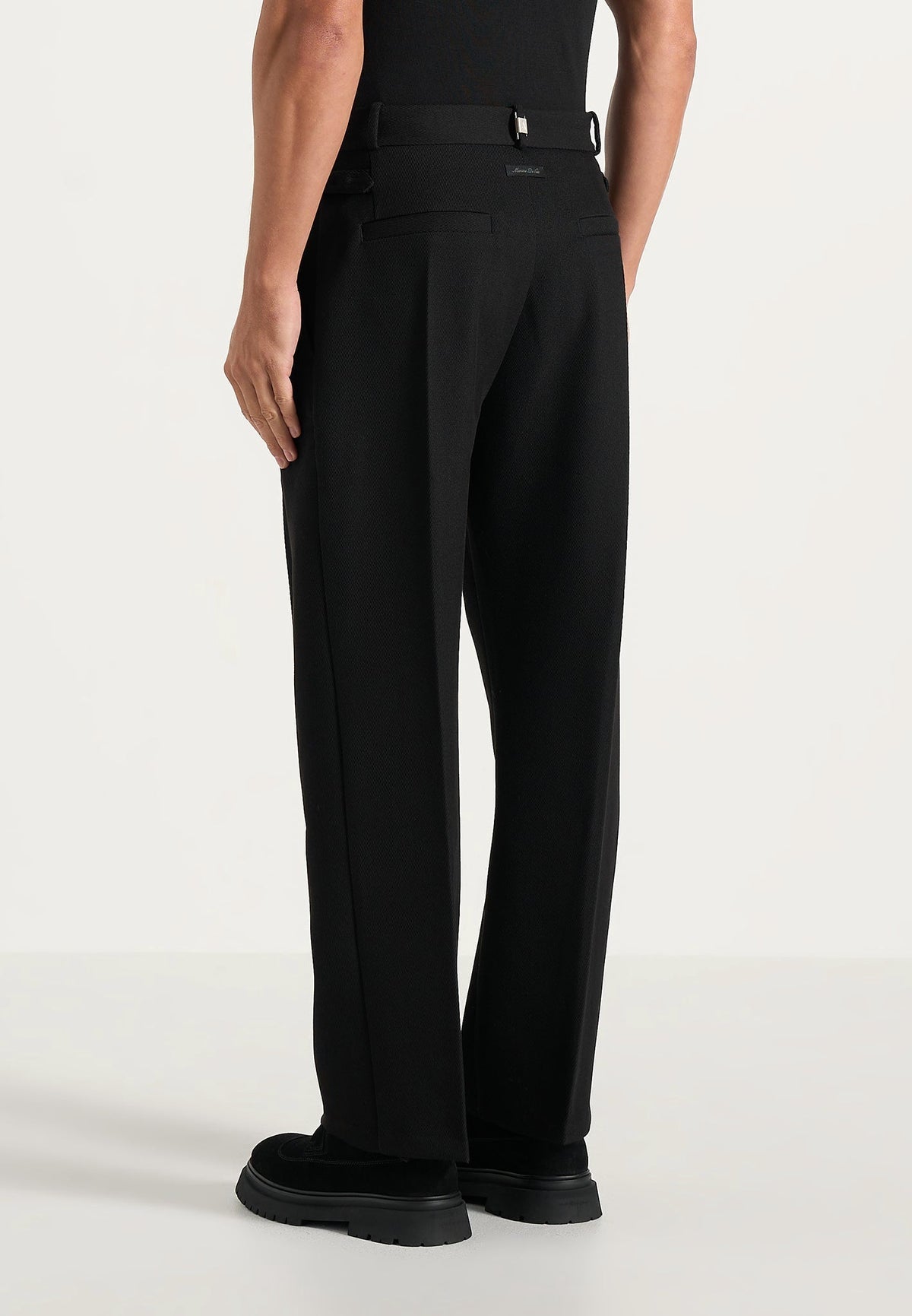 Dorian - Pleated Tailored Trousers - Black