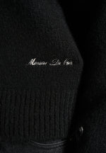 KW001 - Brushed Wool Knit Signature Jumper - Black