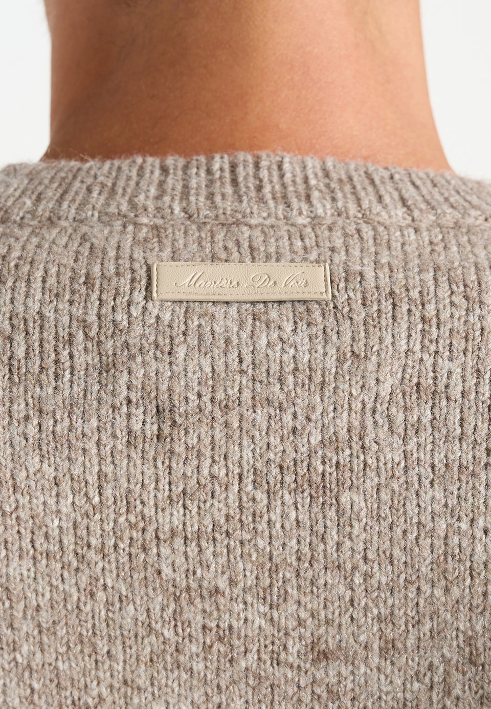 Theo - Asymmetric Brushed Wool-Blend Knit Jumper - Taupe