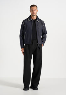 Alex - Whipstitch Boxy Denim Jacket - Indigo