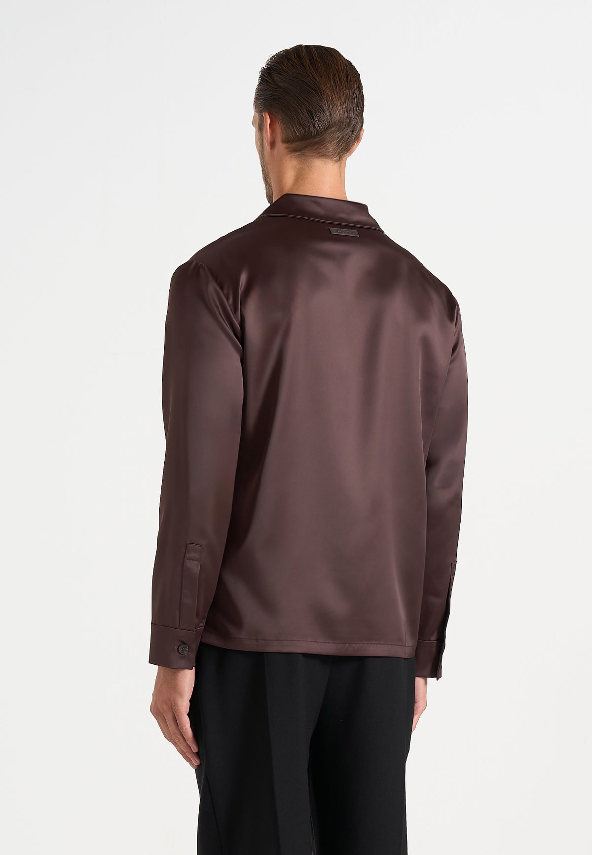 Constant - Satin Overshirt - Brown
