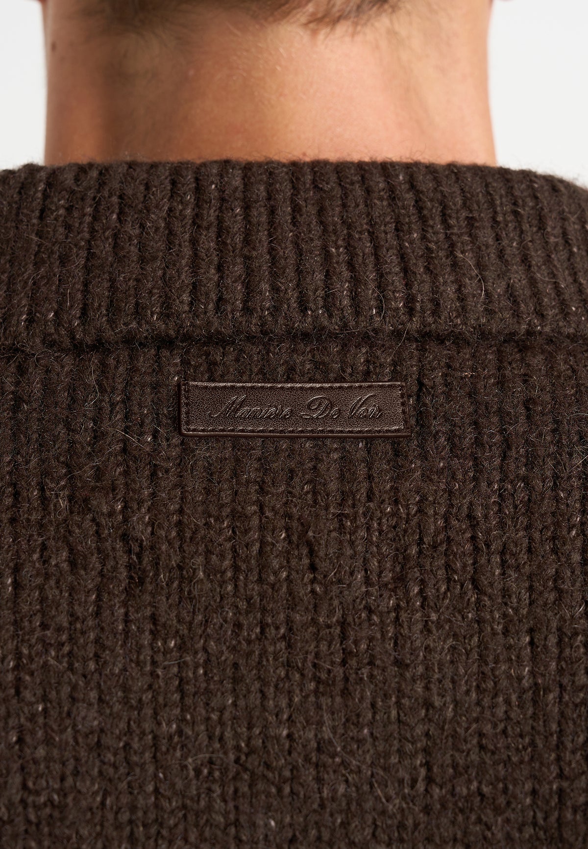 Finn - Brushed Wool-Blend Polo Knit Jumper - Brown