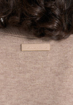 Madeline - Wool-Blend Turtleneck Knit Bodysuit - Taupe