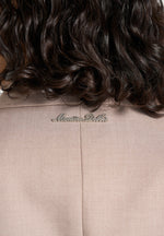 Farah - Asymmetric Ruched Blazer Mini Dress - Taupe
