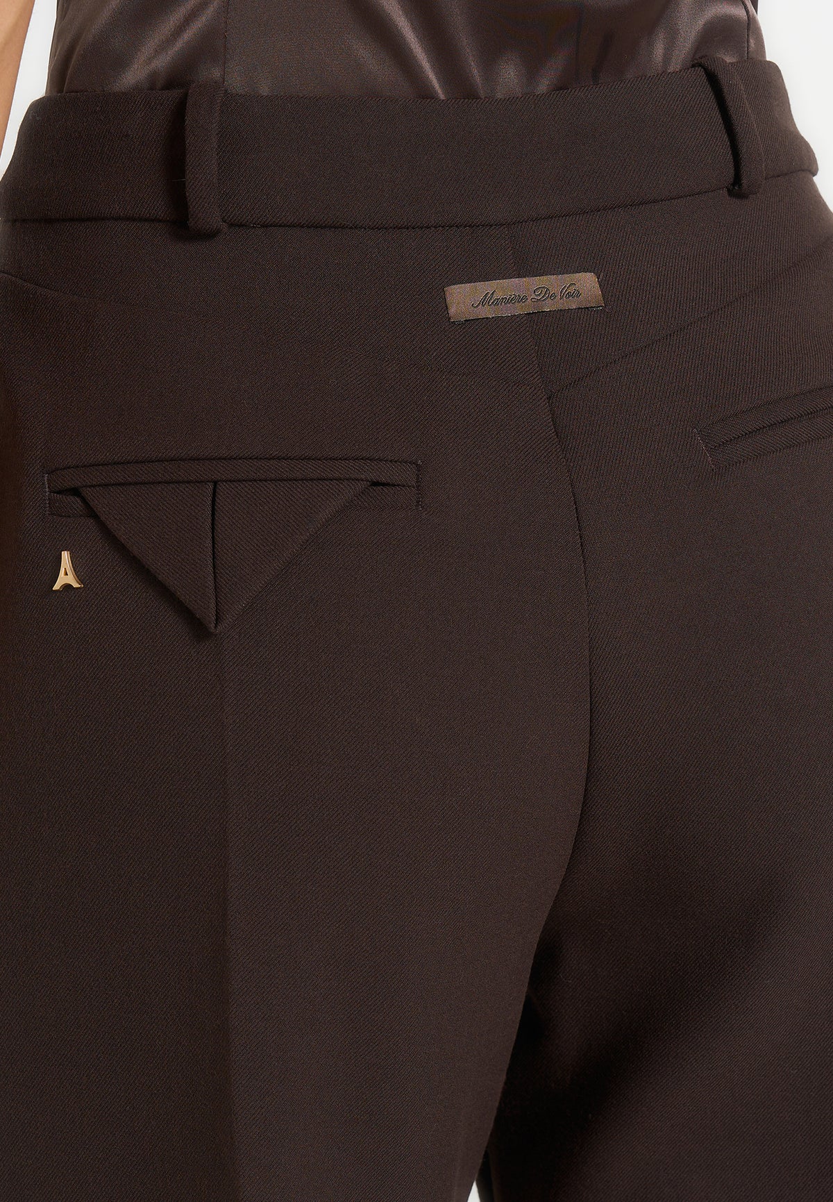 Julie - Tailored Twin Pleat Trousers - Brown