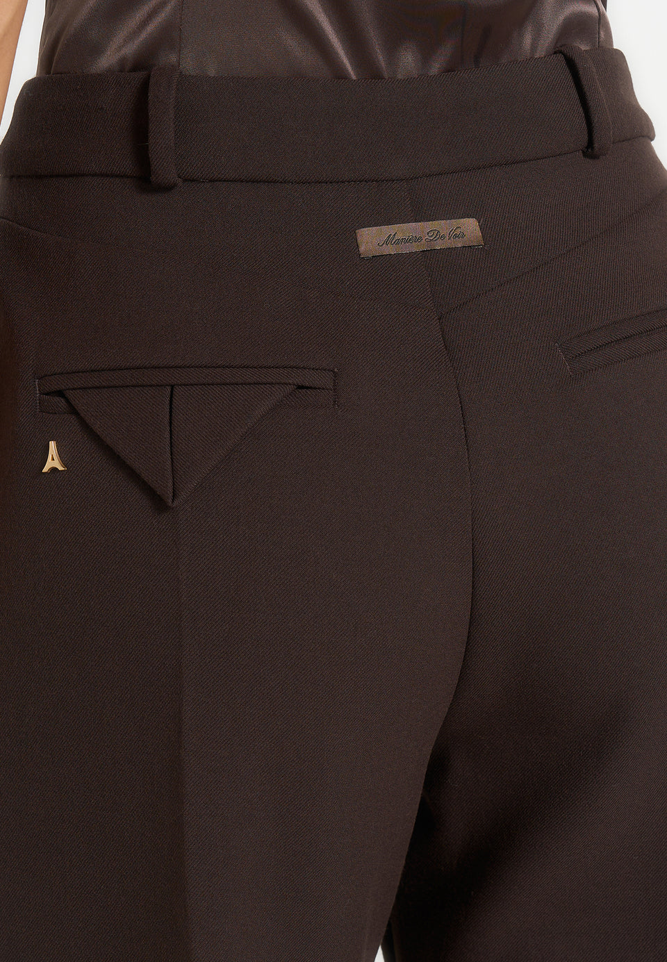 Julie - Tailored Twin Pleat Trousers - Brown