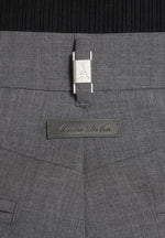 Julie - Tailored Twin Pleat Wool-Blend Trousers - Grey
