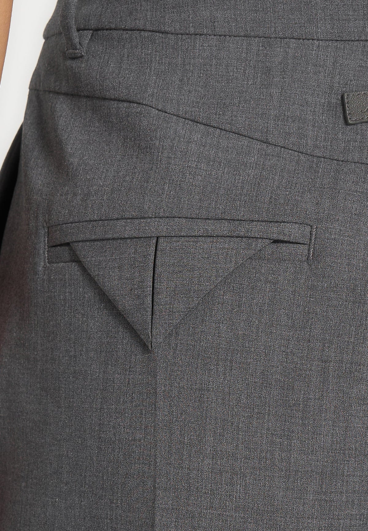 Julie - Tailored Twin Pleat Wool-Blend Trousers - Grey