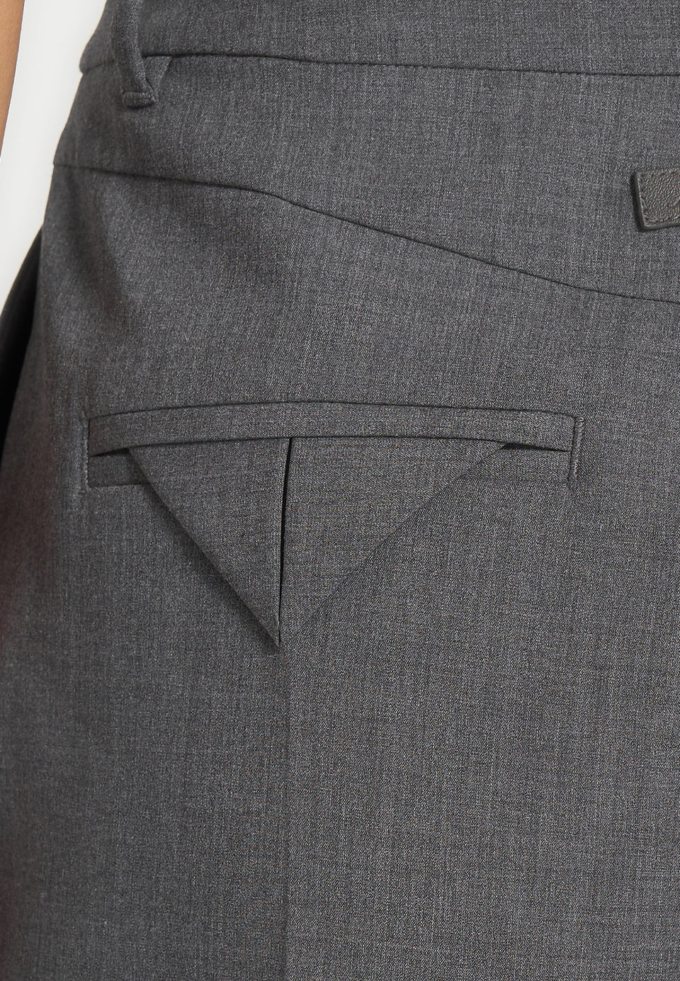 Julie - Tailored Twin Pleat Wool-Blend Trousers - Grey