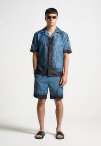 Marc - Signature Baroque Resort Shirt - Blue/Black