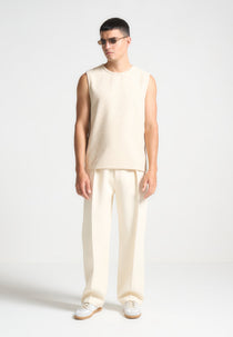 Fabien - Boucle Boxy Vest - Cream