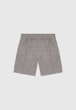 boucle-pintuck-shorts-charcoal-grey