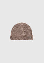 Aryel - Speckled Wool Beanie Hat - Taupe
