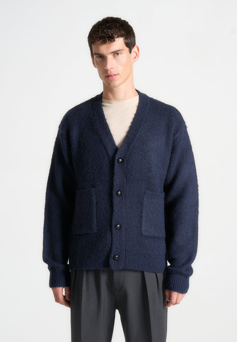 brushed-wool-knit-cardigan-navy