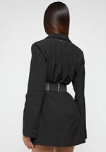 chain-belted-blazer-dress-black