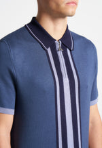 contrast-border-knit-zip-polo-shirt-blue