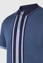 contrast-border-knit-zip-polo-shirt-blue