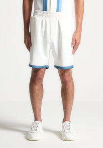 Raoul - Contrast Border Shorts - White/Blue