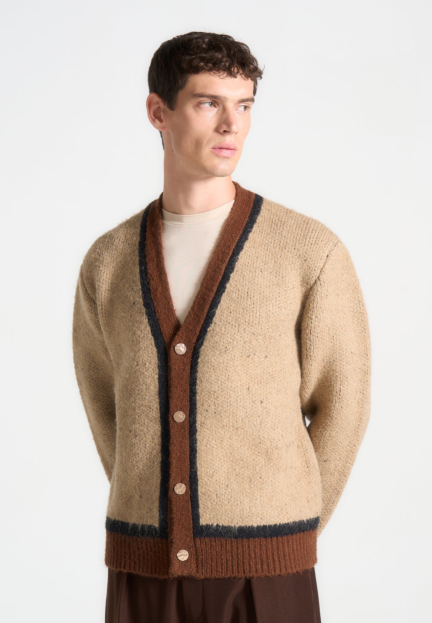 contrast-knit-cardigan-beige