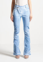 denim-effect-tacked-fit-and-flare-jeans-blue-white