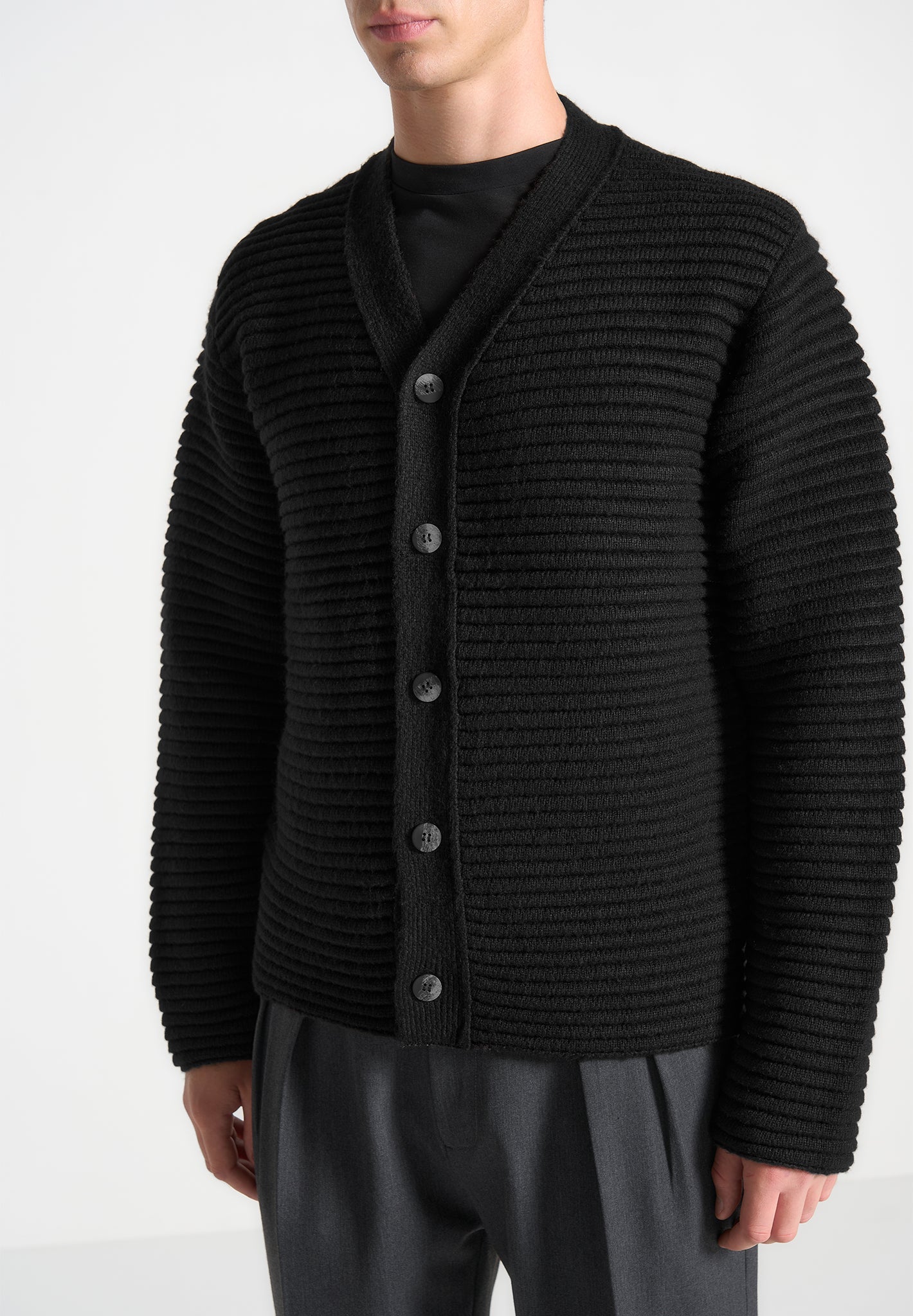 double-breasted-knit-cardigan-black