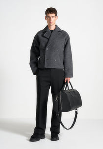 Mika - Unisex Double Breasted Wool Jacket - Grey