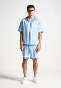 Eiffel Monogram Resort Shirt - Blue