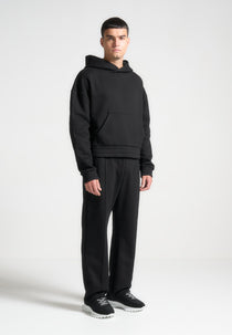 Gérard - Cropped Hoodie - Black