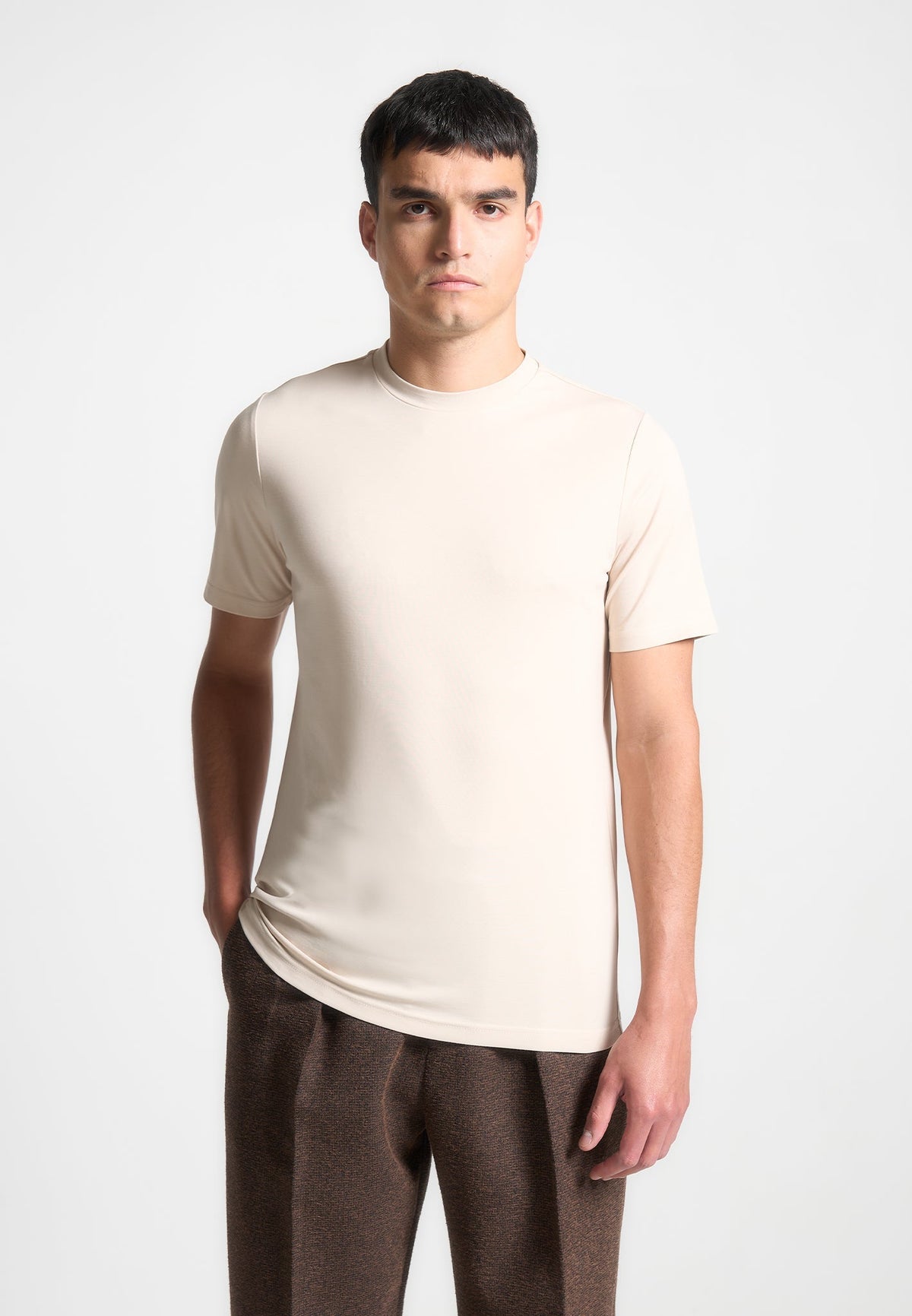 TS003 - Fitted Luxe T-Shirt - Cream