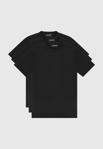 Slim Fit Luxe T-Shirt 3 Pack - Black