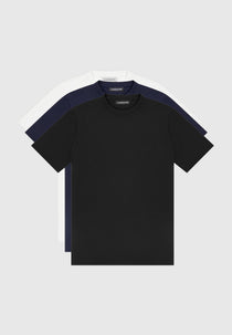 TS004 -  Slim Fit Luxe T-Shirt 3 Pack - Mixed