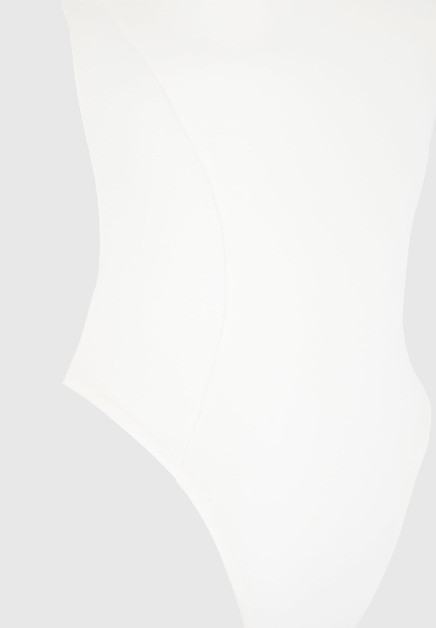 Éternelle Sheer Racer Neck Bodysuit - White