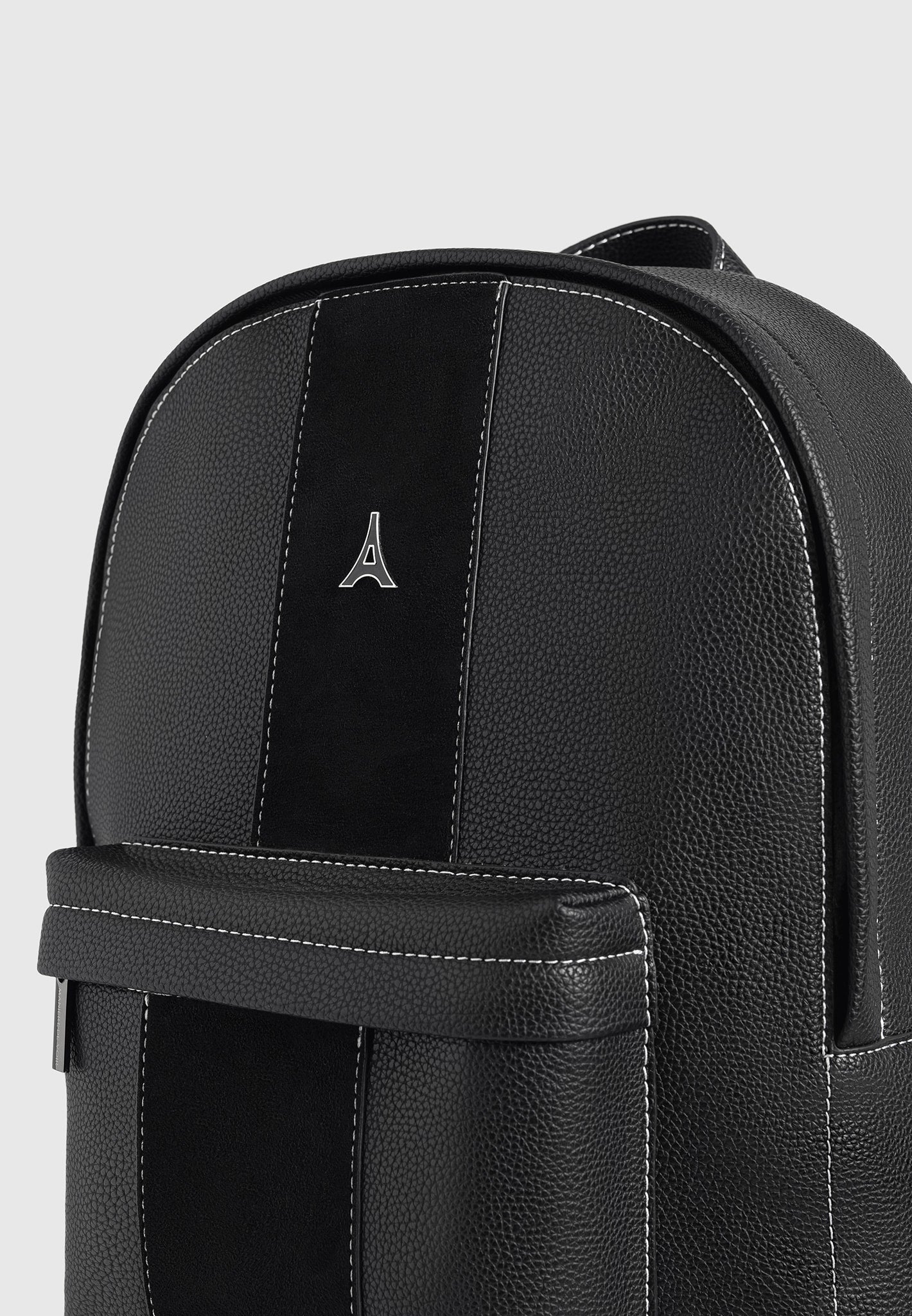 lyon-suede-panel-backpack-black 