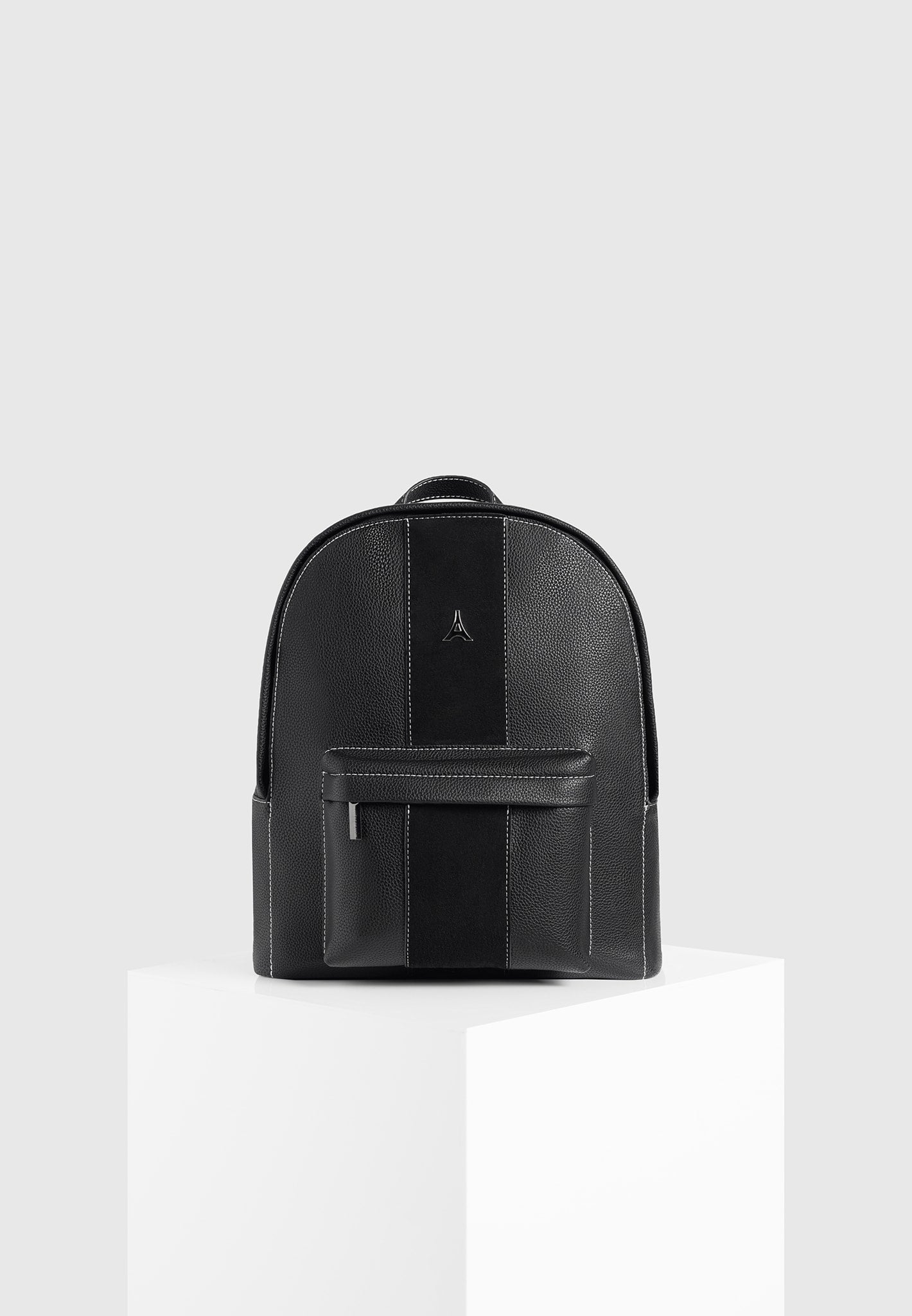 lyon-suede-panel-backpack-black 