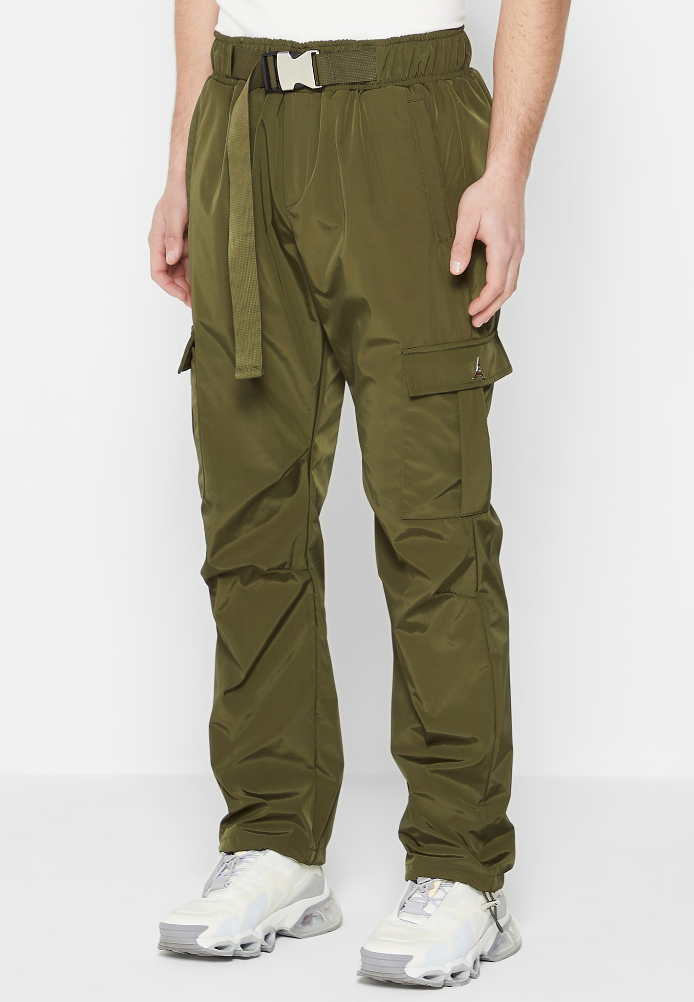 Women's Cargo Pants with Frosted Chain - Beige - US 10 - Manière de Voir