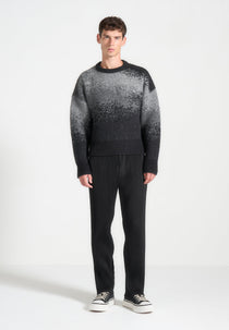 Yani - Ombré Knit Crewneck Sweater - Grey