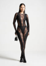 lace-backless-footsie-jumpsuit-with-pearl-detail-black