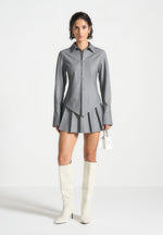 rina-pinstripe-pleated-skort-grey