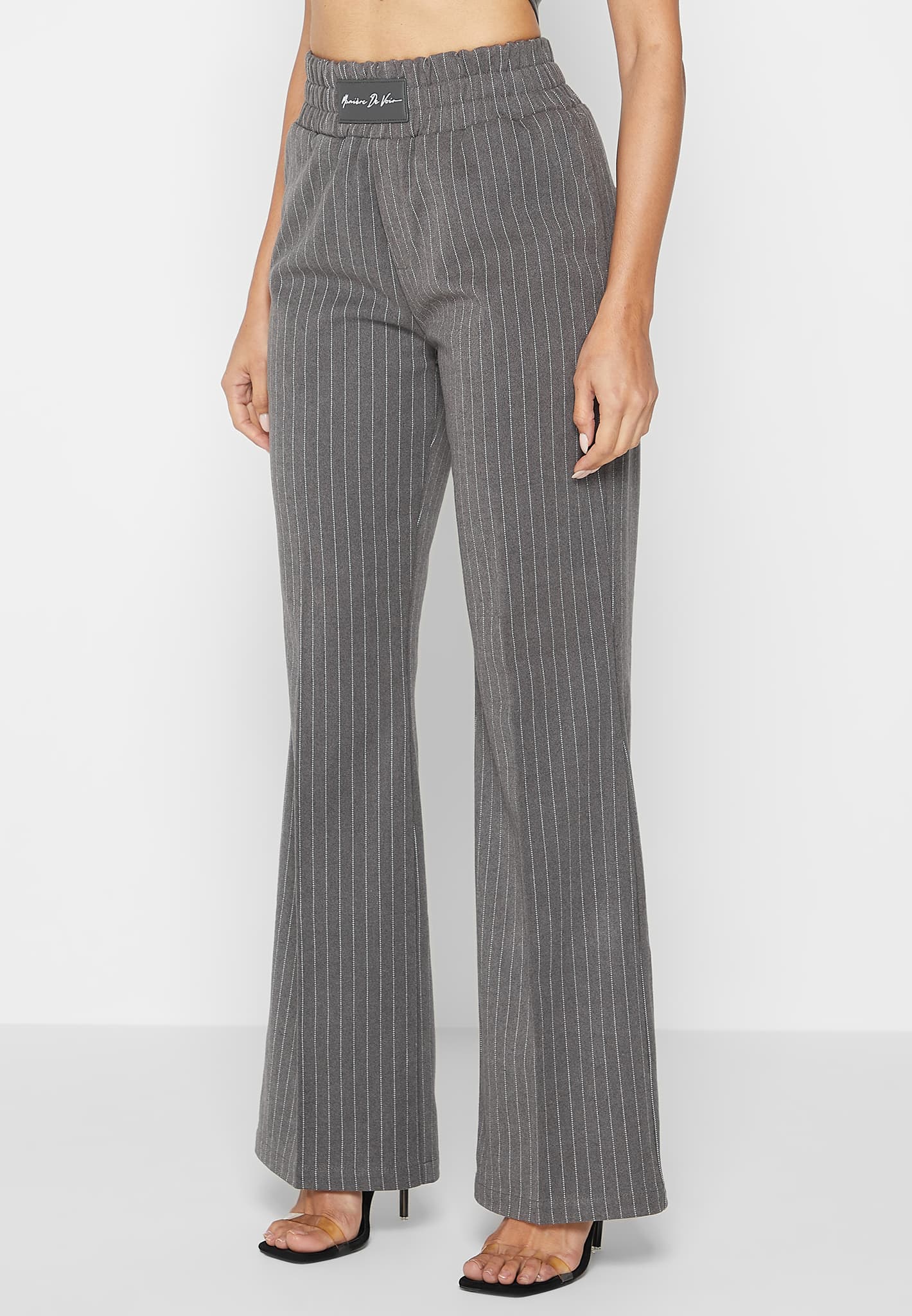 Grey pinstripe deals trousers womens